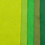 Viltlapjes groentinten kit 2 20x30 cm 1mm dik per pak 10, Hobby en Vrije tijd, Ophalen of Verzenden, Nieuw