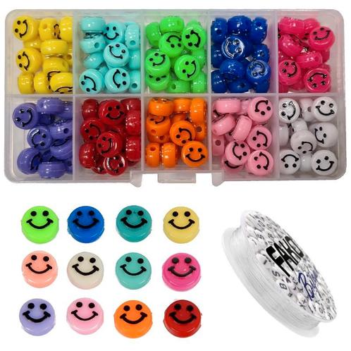 Fako Bijoux® - DIY Smiley Kralen XL Set - Acryl Kralen -, Hobby en Vrije tijd, Kralen en Sieraden maken, Verzenden