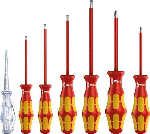 Wera 7-Delige Schroevendraaierset Met Sleufkop, Pozidrivs,, Doe-het-zelf en Verbouw, Gereedschap | Handgereedschap, Nieuw, Verzenden