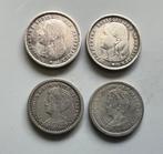 Nederland. Wilhelmina. 10 cent 1892, 1893, 1910 en 1912, Postzegels en Munten, Munten | Nederland