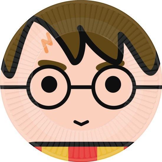 AMSCAN - 8 Harry Potter kawaii bordjes 23 cm, Hobby en Vrije tijd, Feestartikelen, Ophalen of Verzenden