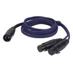 DAP FL38150 XLR Male - 2x XLR Female kabel 1.5m, Muziek en Instrumenten, Kabels en Stekkers, Verzenden, Nieuw