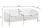 Design 3-zits loungebank DIVA 205cm wit Boucle 3-zits, Ophalen of Verzenden, Nieuw
