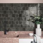 Wandtegel verticale handvorm soot zwart 10x10 wandtegel, Doe-het-zelf en Verbouw, Tegels, Ophalen, Nieuw, 10 m² of meer, Wandtegels