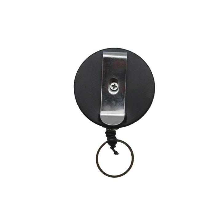Benson Roller Clip met trekkoord - snel toegang - zwart -..., Verzamelen, Sleutelhangers, Nieuw, Ophalen of Verzenden