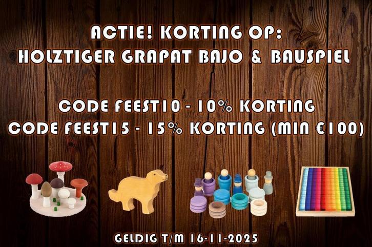 Grapat, Holztiger, Bauspiel & Bajo toys - Tot 15% korting, Kinderen en Baby's, Speelgoed | Houten speelgoed, Overige typen, Nieuw