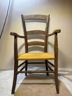 Fauteuil - Antieke Fauteuil met Gevlochten Stro – Robuust, Antiek en Kunst