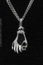 Zilveren Handje dobbelsteen ketting hanger, Sieraden, Tassen en Uiterlijk, Kettinghangers, Verzenden, Nieuw