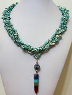 Gestabiliseerde turquoise ketting met een afneembare 7, Antiek en Kunst