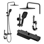 REA Thermostatische regendouche - mat zwart - 30 cm - lux..., Ophalen of Verzenden, Nieuw