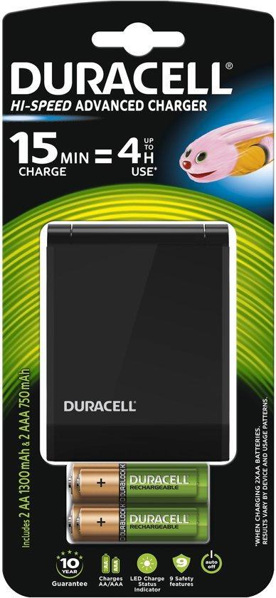 Duracell Speedy Oplader CEF 27 - 45 min Oplaadtijd + 2 AA 2, Huis en Inrichting, Woonaccessoires | Overige, Nieuw, Verzenden