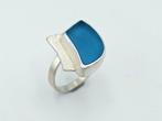 Kostis Bacharidis - Blue Sea Glass Ring - Zilver