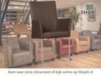Leren eetkamerstoel Comfort met wieltjes en armleuning -, Huis en Inrichting, Stoelen, Overige kleuren, Nieuw, Leer, Ophalen of Verzenden
