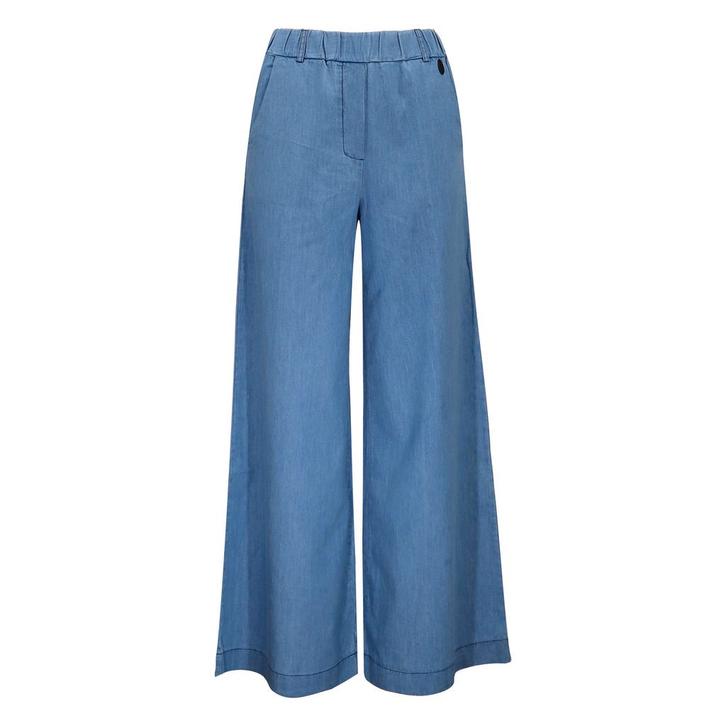 Dame Blanche • wijde broek in denim • XS, Kleding | Dames, Broeken en Pantalons, Blauw, Nieuw, Maat 34 (XS) of kleiner, Verzenden