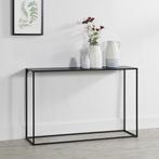 Console tafel sidetable metaal 74x115x32 cm zwart mat, Verzenden, Nieuw