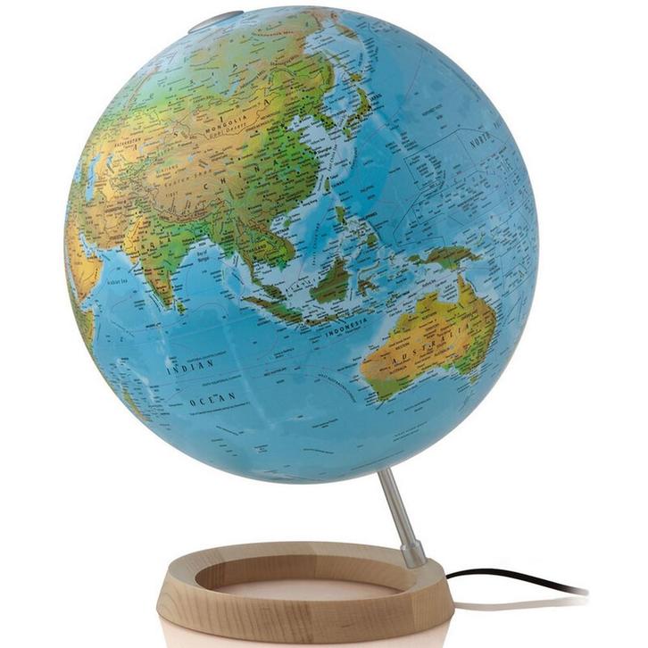 Atmosphere 3D verlichte wereldbol Sfeer Full Circle R 30cm, Huis en Inrichting, Woonaccessoires | Wereldbollen, Nieuw, Verlicht