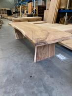 Eettafel massief suarhout, houten onderstel (nieuw, outlet), Huis en Inrichting, Tafels | Eettafels, Nieuw, Overige houtsoorten