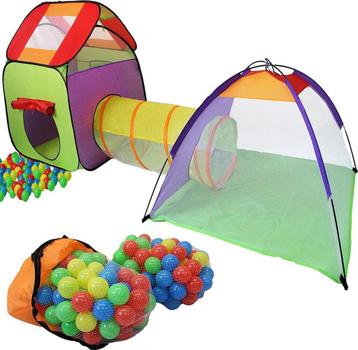 Ballenbak - 200 ballen - met speeltenten - met tunnel - beschikbaar voor biedingen