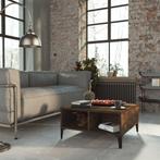 vidaXL Salontafel 60x60x30 cm bewerkt hout gerookt, Huis en Inrichting, Tafels | Salontafels, 50 tot 100 cm, Verzenden, Nieuw
