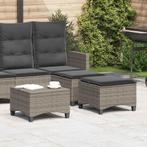 vidaXL Tuinkrukken met kussens 2 st 55x55x36 cm poly rattan, Tuin en Terras, Tuinsets en Loungesets, Verzenden, Nieuw, Rotan