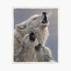 Fleecedeken - Singing Lessons - Wolves - 130x150cm, Huis en Inrichting, Woonaccessoires | Plaids en Woondekens, Ophalen of Verzenden