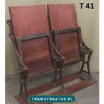 vintage oude bioscoopstoelen/ industriële cinema stoelen, Antiek en Kunst, Antiek | Meubels | Stoelen en Banken, Ophalen of Verzenden