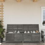 Tuinbox 198,5x50x56,5 cm massief vurenhout antracietkleurig, Verzenden, Nieuw