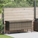 vidaXL Tuinbox met wielen 160x55x75 cm poly rattan grijs, Tuin en Terras, Verzenden, Nieuw
