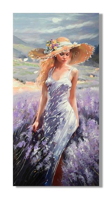 3D Schilderij | Vrouw | Lavendel | 120x60 | Peinted beschikbaar voor biedingen