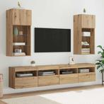 vidaXL Wandgemonteerde TV-kasten 2 pcs Artisan Eiken 40,5 x, Minder dan 50 cm, Verzenden, Nieuw, Minder dan 100 cm