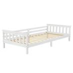 Kinderbed met bedbodem en uitvalbeveiliging 90x200 cm wit, Verzenden, Nieuw