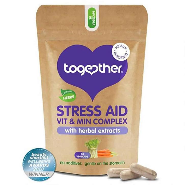 Stress Aid capsules  Together  30 stuks, Sport en Fitness, Gezondheidsproducten en Wellness, Nieuw, Verzenden