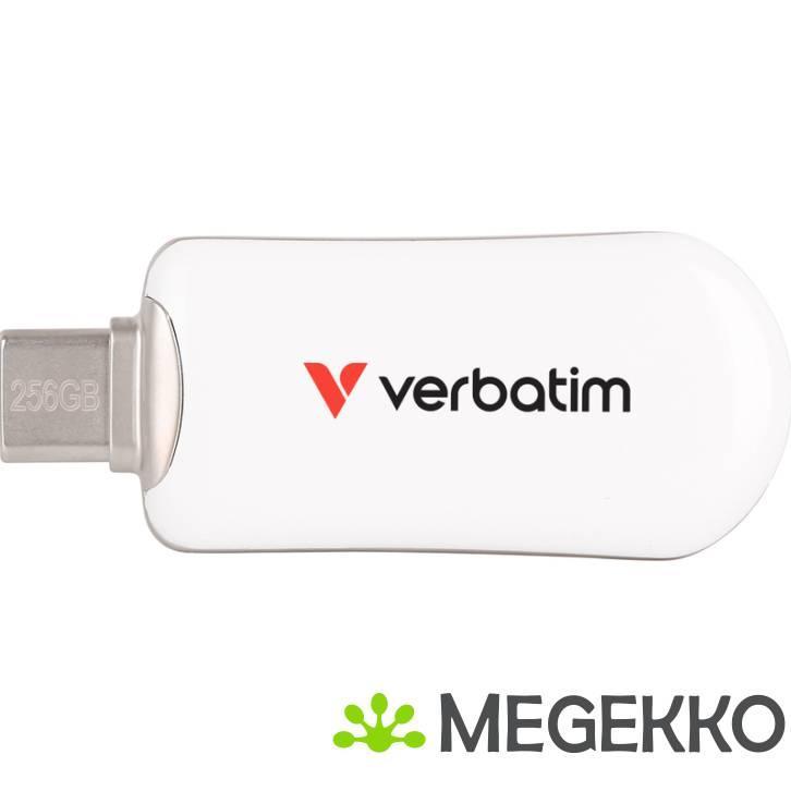 Verbatim 30230 Plectra 256GB USB-C Stick Wit, Computers en Software, RAM geheugen, Nieuw, Verzenden