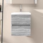 vidaXL Wastafelkast 41x38,5x45 cm bewerkt hout grijs sonoma, Verzenden, Nieuw, Minder dan 100 cm