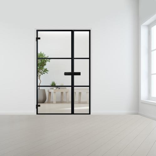 Steel look deur met zijlicht voor opdek kozijn, Doe-het-zelf en Verbouw, Deuren en Horren, Nieuw, Ophalen of Verzenden