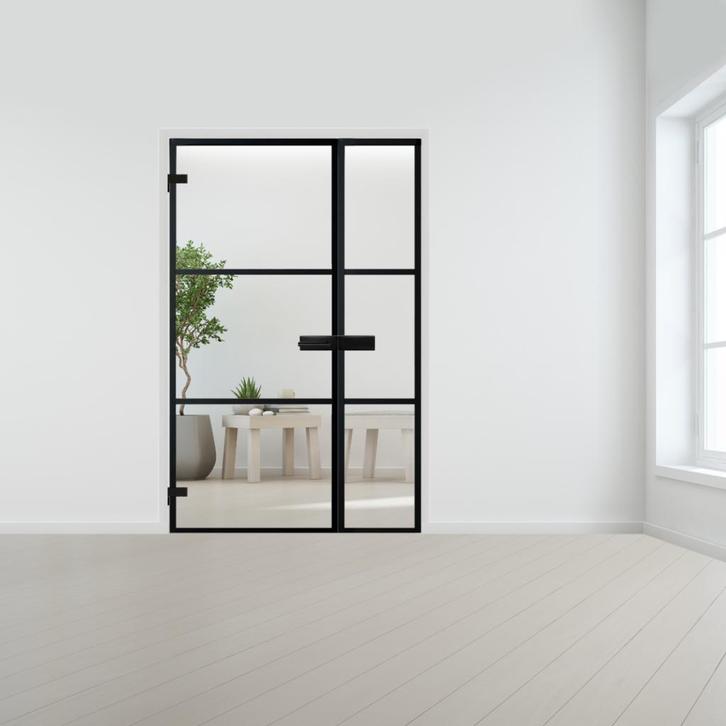 Steel look deur met zijlicht voor opdek kozijn, Doe-het-zelf en Verbouw, Deuren en Horren, Nieuw, Ophalen of Verzenden