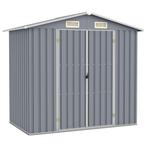 vidaXL Tuinschuur 205x129x183 cm gegalvaniseerd staal grijs, Tuin en Terras, Verzenden, Nieuw