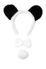 Panda Haarband Oren Strik Staart Diadeem Set Zwart Wit Zacht, Kleding | Dames, Carnavalskleding en Feestkleding, Ophalen of Verzenden