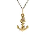 Gouden vintage anker hanger 14 krt, Ophalen of Verzenden, Nieuw