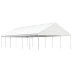 vidaXL Prieel met dak 13,38x5,88x3,75 m polyetheen wit, Verzenden, Nieuw