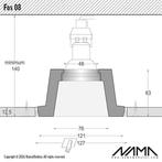 FOS08 Trimless Verdiepte Inbouwspot Vierkant - Gips - GU1..., Ophalen of Verzenden, Nieuw