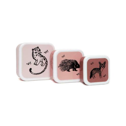 Petit Monkey Lunchboxen Black Animals | SALE, Diversen, Schoolbenodigdheden, Nieuw, Ophalen of Verzenden