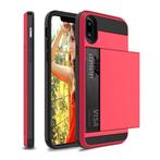 iPhone X - Wallet Card Slot Cover Case Hoesje Business Rood, Verzenden, Nieuw