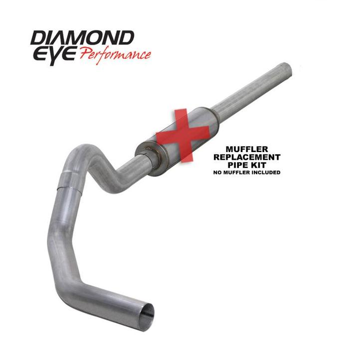 Diamond Eye KIT 4in Catback MFLR RPLCMENT PIPE Single AL:, Auto-onderdelen, Uitlaatsystemen, Ophalen of Verzenden