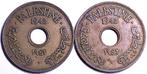 Palestina, Twee stukjes. 10 Mils, Rare Bronze Type issued