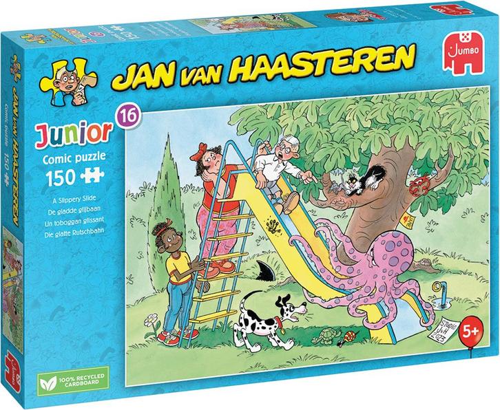 Jan van Haasteren Junior 16 - De gladde glijbaan (150, Hobby en Vrije tijd, Denksport en Puzzels, Nieuw, Verzenden