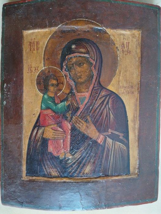 Icoon - Moeder Gods - Hout, Antiek en Kunst, Kunst | Niet-Westerse kunst
