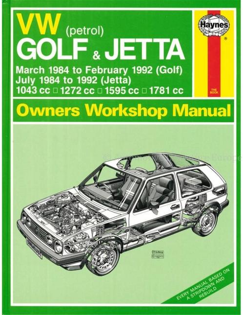 1984 - 1992 VOLKSWAGEN GOLF | JETTA VRAAGBAAK ENGELS, Boeken, Auto's | Boeken, Volkswagen