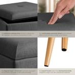 tectake® Kruk met opbergruimte - Gevoerde zitting - Afneemba, Verzenden, Zo goed als nieuw