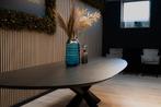 Organische eettafel eiken – Matrix XL dark grey, Huis en Inrichting, Tafels | Eettafels, 100 tot 150 cm, Verzenden, Vijf personen of meer